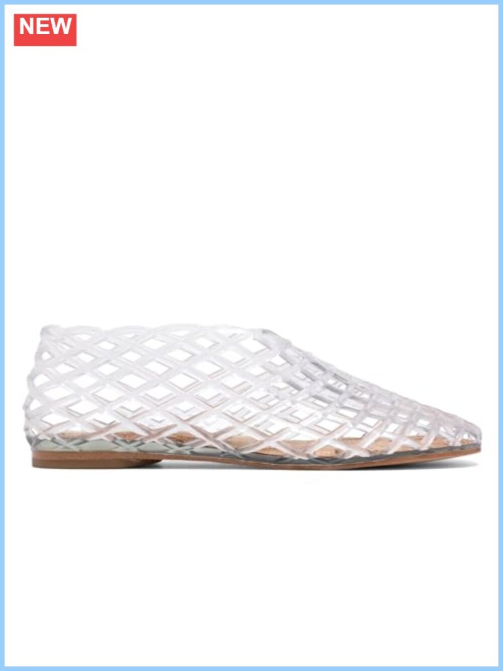 Red Jelly Mesh Ballet Flats Women Clear Hollow Jelly Sandals